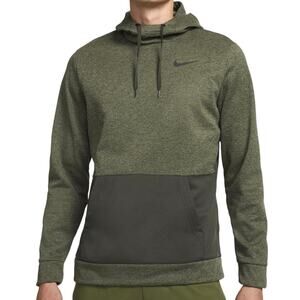 Nike Training Hoodie Medium Mens Therma Fit Green Athletic Fleece Fitness Gym